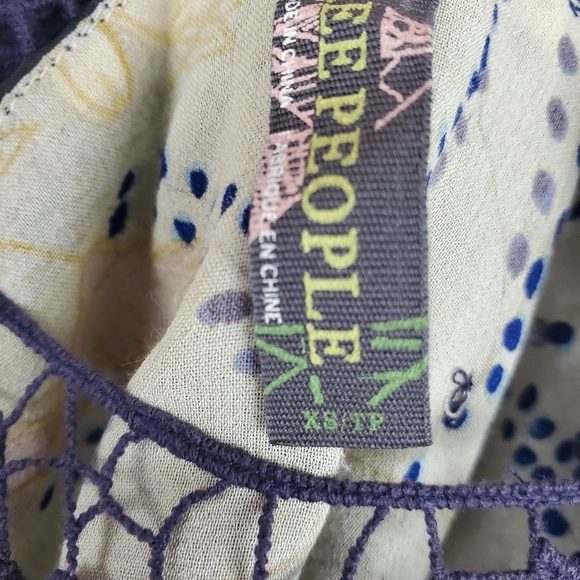 Free people, XS, mini dress with crochet neckline - Picture 8 of 9